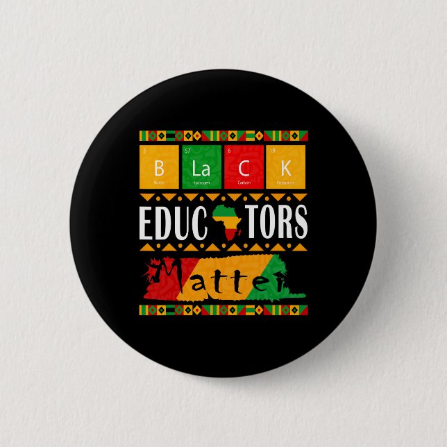Badge Rond 5 Cm Black Educators Probleme Black History Moth Pride (Devant)