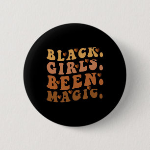 Badge Rond 5 Cm Black Girls A Été Magique Melanin Afro-Américain H