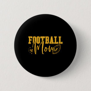Badge Rond 5 Cm Black Gold Football Maman Chemise Femmes Football