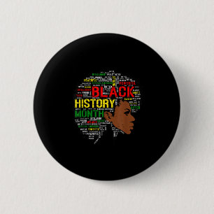 Badge Rond 5 Cm Black Histoire Mois Chemise Africaine Citation Fem