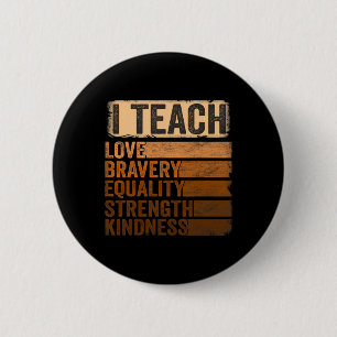 Badge Rond 5 Cm Black Histoire Mois Vêtements J'Enseigne L'Histoir
