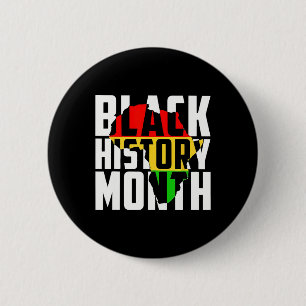 Badge Rond 5 Cm Black History Mois Vintage Melanin Pride Africaine