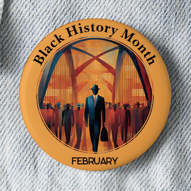 Badge Rond 5 Cm Black History Month Bridge Crossing Pinback Button (Créateur téléchargé)