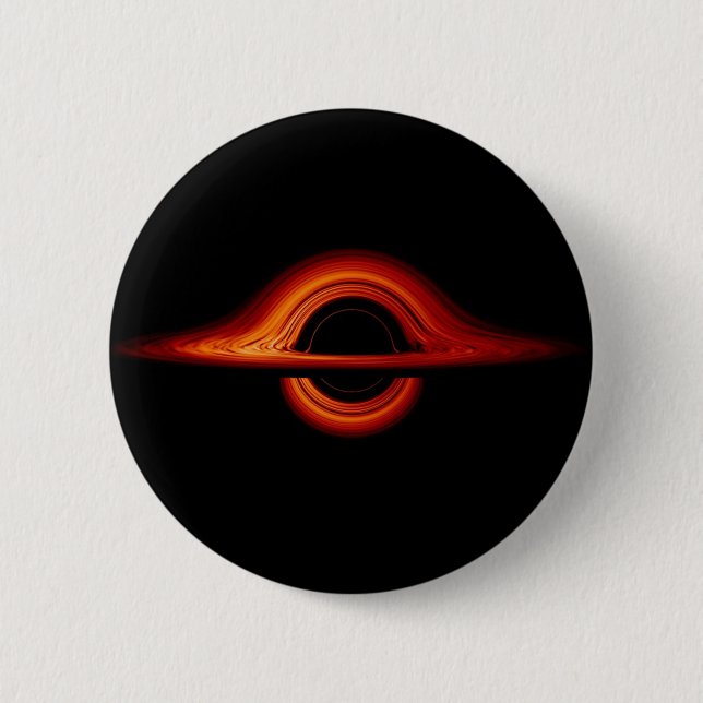 Badge Rond 5 Cm Black Hole Accretion Disk (Devant)