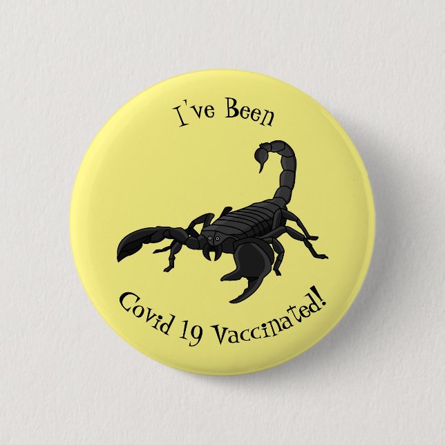 Badge Rond 5 Cm Black hungry scorpion (Devant)