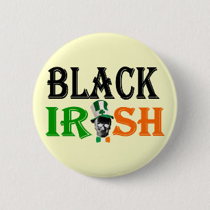 Badge Rond 5 Cm Black Irish St Patrick's day