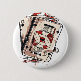 Badge Rond 5 Cm Black Jack 21 cartes