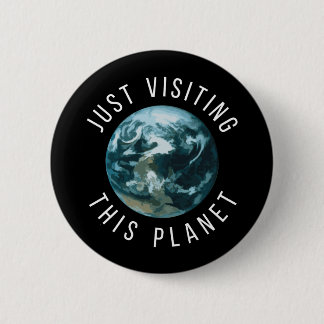 Badge Rond 5 Cm Black Juste Visiting