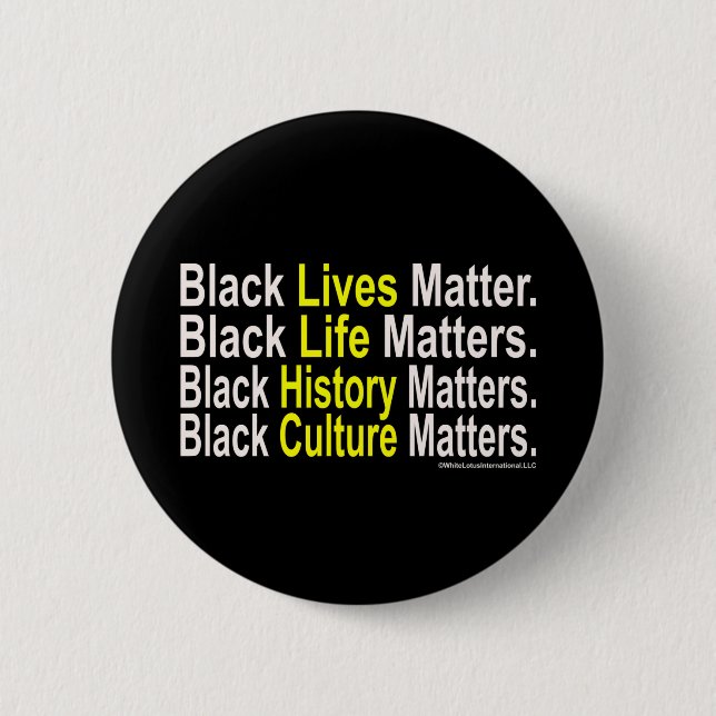Badge Rond 5 Cm Black Life Matters (Devant)