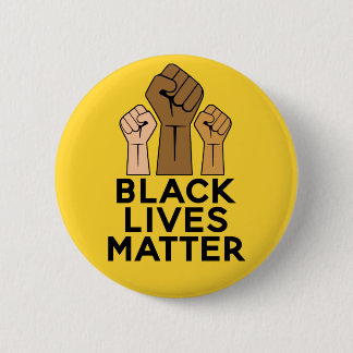 Badge Rond 5 Cm Black Lives Matt - Fist Pump Solidarité