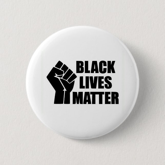 Badge Rond 5 Cm Black Lives Matt - Logo BLM (Devant)