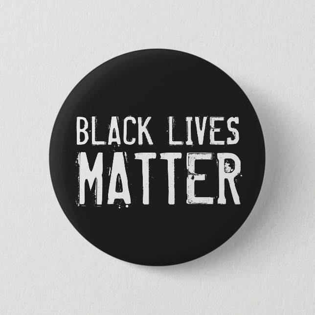 Badge Rond 5 Cm Black Lives Matter - Lettres désespérées (Devant)