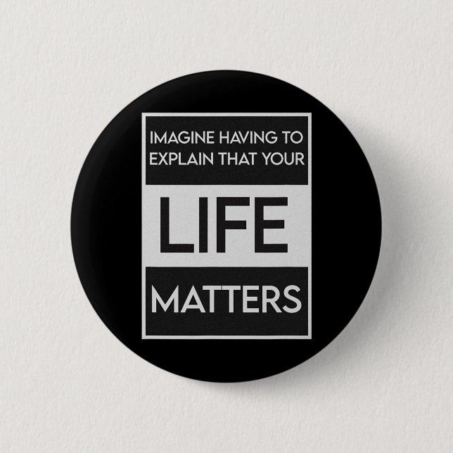 Badge Rond 5 Cm Black Lives Problem Blm Resist - Engagez-Vous Dans (Devant)