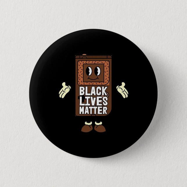 Badge Rond 5 Cm Black Lives Problem Vidéo-jeu Black History Gamin (Devant)