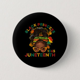 Badge Rond 5 Cm Black Princes Juneteenth 1865 Mois de l'Histoire M