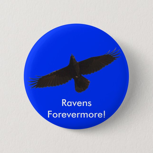Badge Rond 5 Cm Black Raven (Devant)