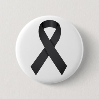 Badge Rond 5 Cm Black Ribbon Mourning