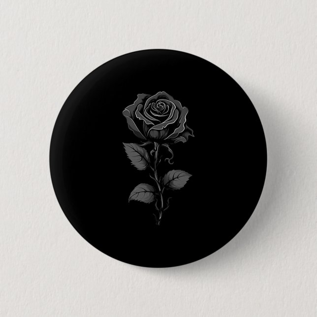 Badge Rond 5 Cm Black Rose Graphic Premium Tri-blend  (Devant)