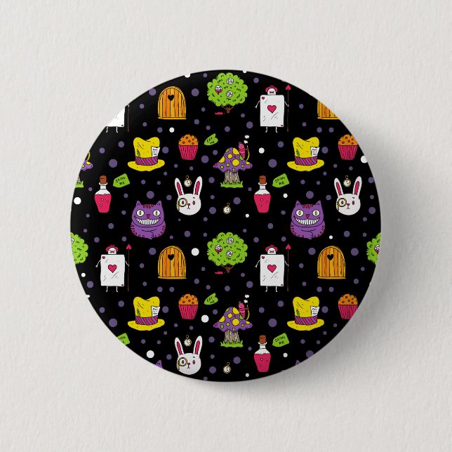 Badge Rond 5 Cm Black Wonderland (Devant)