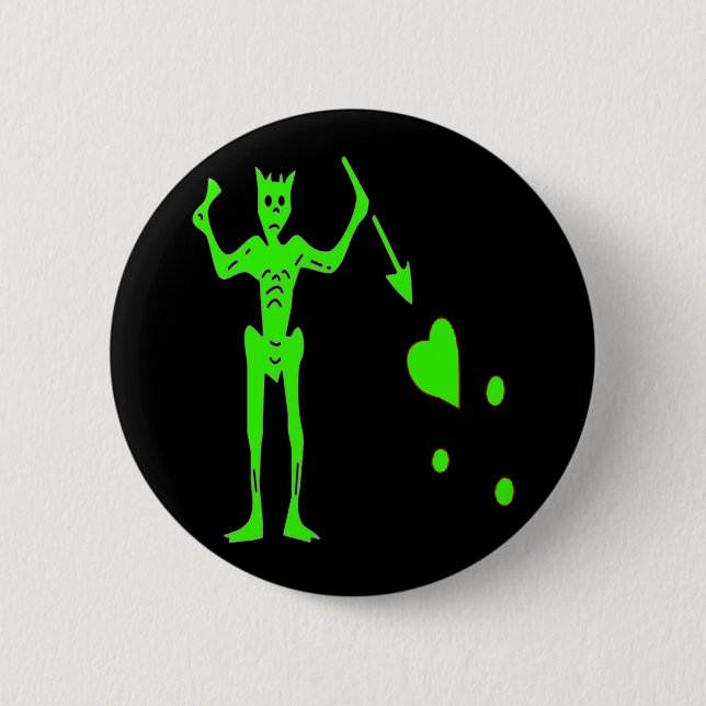 Badge Rond 5 Cm Blackbeard - vert (Devant)