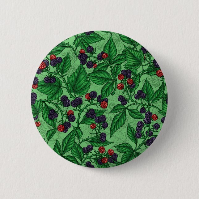 Badge Rond 5 Cm Blackberry en vert (Devant)