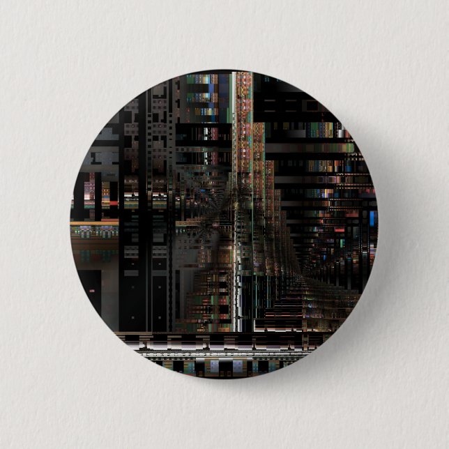 Badge Rond 5 Cm BlackTechnology Circuit Board Ordinateur électroni (Devant)