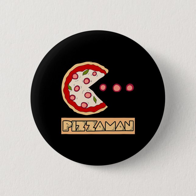 Badge Rond 5 Cm Blague drôle de pizza  (Devant)