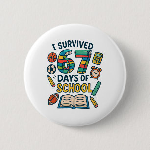 Badge Rond 5 Cm Blague drôle d'école six sept Mème Élève Enseignan