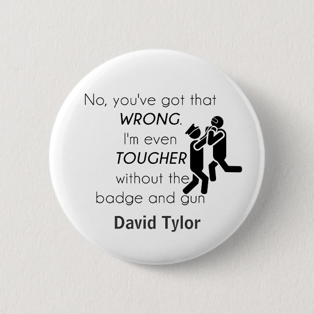 Badge Rond 5 Cm Blagues de flics Cadeaux (Devant)