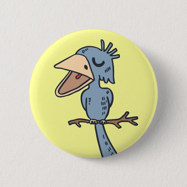 Badge Rond 5 Cm Blah Blah Bird (Devant)