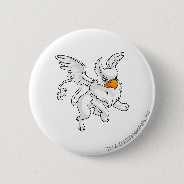 Badge Rond 5 Cm Blanc d'aire (Devant)