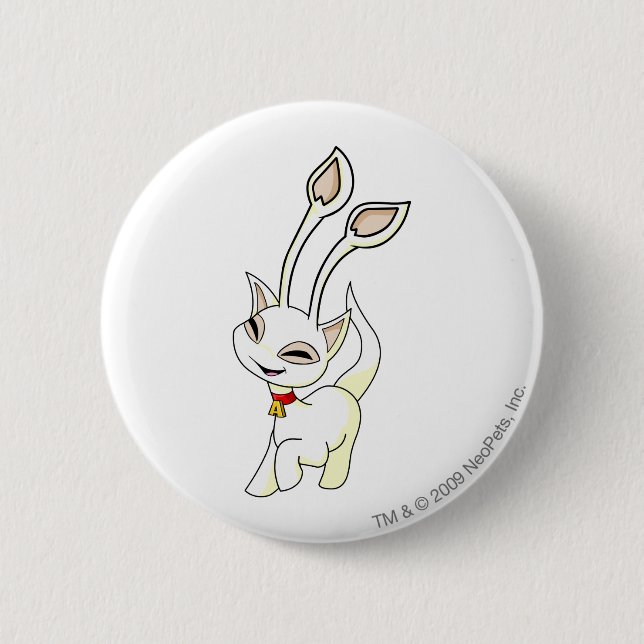 Badge Rond 5 Cm Blanc d'Aisha (Devant)