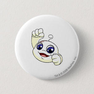 Badge Rond 5 Cm Blanc de Kiko