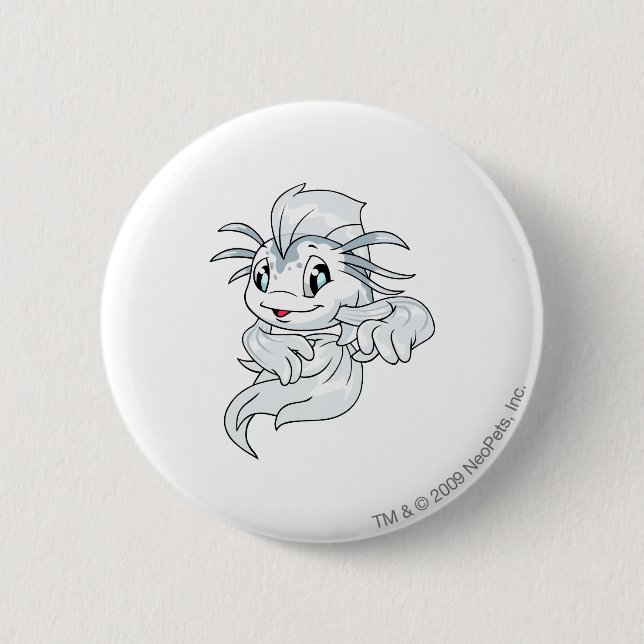Badge Rond 5 Cm Blanc de Koi (Devant)