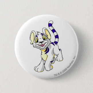 Badge Rond 5 Cm Blanc de Kougra