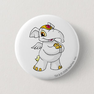 Badge Rond 5 Cm Blanc d'Elephante