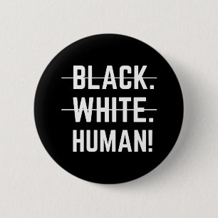 Badge Rond 5 Cm Blanc noir