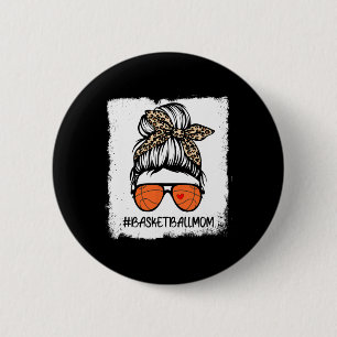 Badge Rond 5 Cm Bleached Bysketbyll Maman Vie Leopard Messy Bun Ga