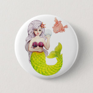 Badge Rond 5 Cm Bleu ciel