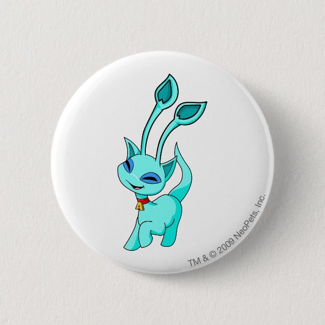 Badge Rond 5 Cm Bleu d'Aisha (Devant)