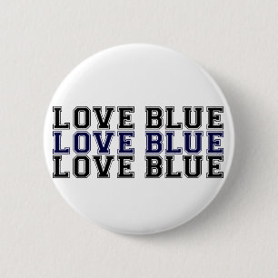 Badge Rond 5 Cm Bleu d'amour