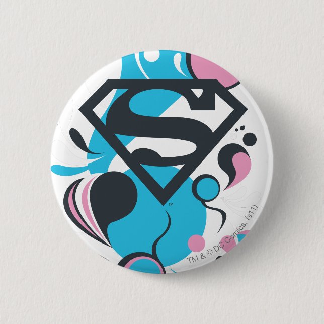 Badge Rond 5 Cm Bleu de Color (Devant)