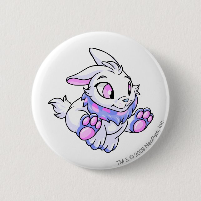 Badge Rond 5 Cm Bleu de Cybunny (Devant)