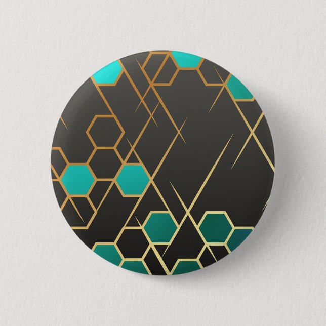 Badge Rond 5 Cm Bleu de Geometrix (Devant)