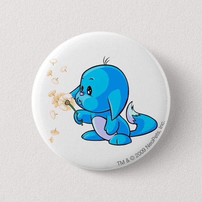 Badge Rond 5 Cm Bleu de Kacheek (Devant)