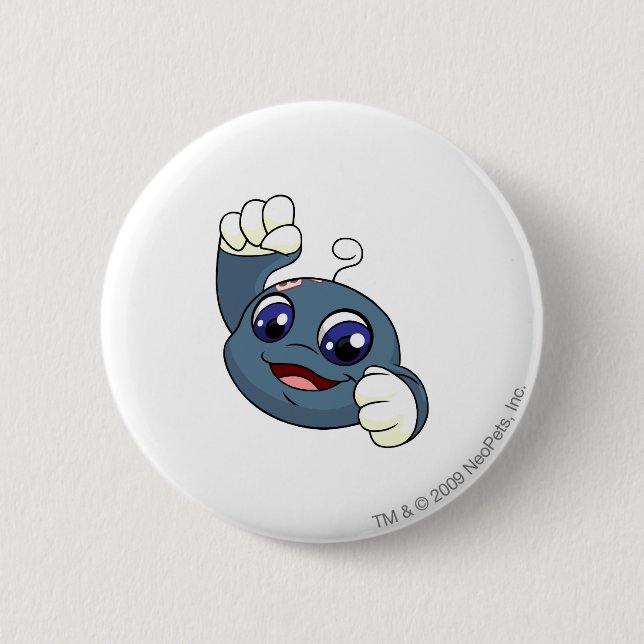 Badge Rond 5 Cm Bleu de Kiko (Devant)