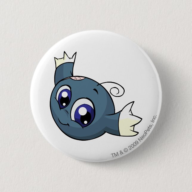 Badge Rond 5 Cm Bleu de Kiko (Devant)