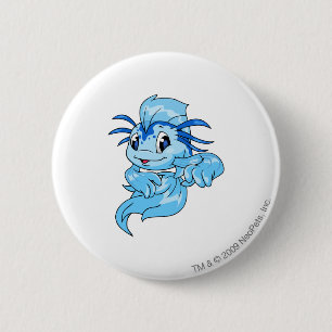 Badge Rond 5 Cm Bleu de Koi