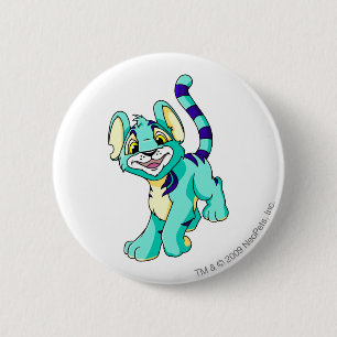 Badge Rond 5 Cm Bleu de Kougra