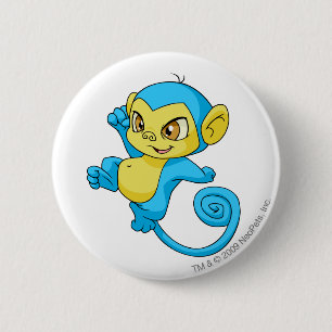 Badge Rond 5 Cm Bleu de Mynci